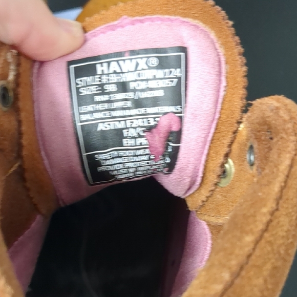 HAWX Mens COMP toe‎ Leather Work Boots size 9B GUC main image 5